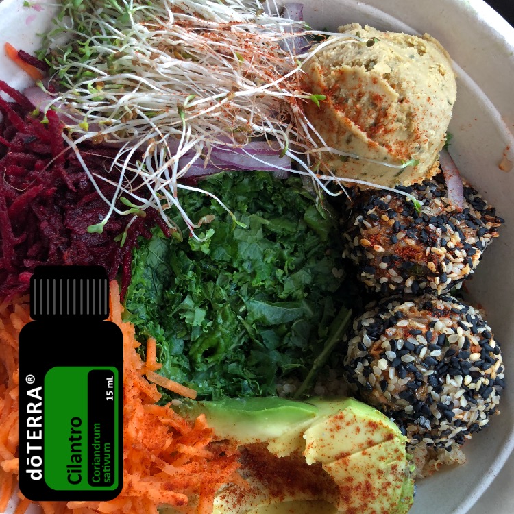 Colorful wellness bowl with fresh ingredients presented in a polished social-ready composition.